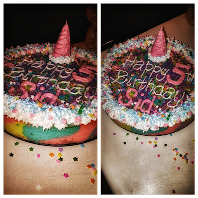 "Unicorn themed!" (This was actually a cheesecake)