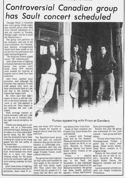 Teenage Head - The Sault Star Sault St. Marie· Wednesday, June 04, 1980