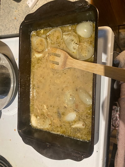 Don’t worry, I mixed the gravy more after the picture was taken