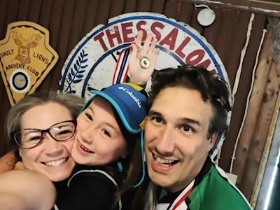 A quick pic of the fam looking mildly feral, with medals after a local shoot last year.