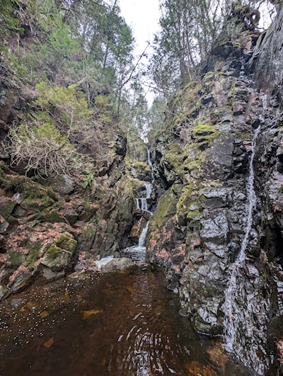 The main waterfall with another one on right.