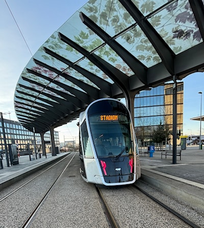 a typical tram