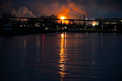 steel plaNT AT NIGHT